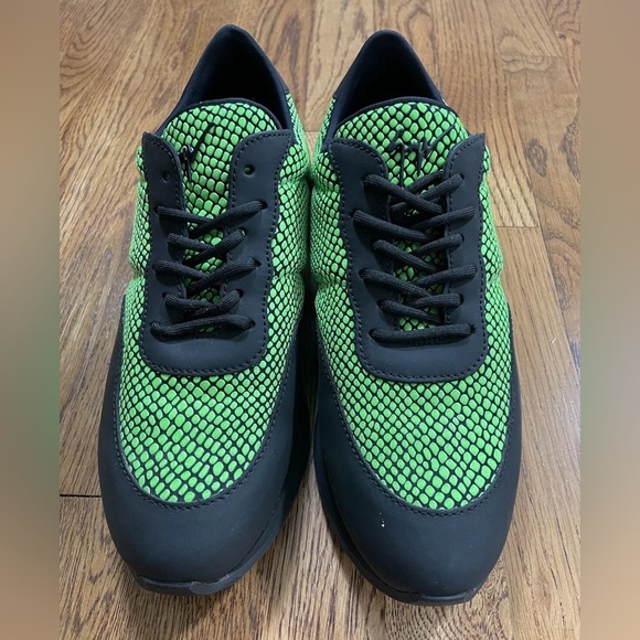 Giuseppe Zanotti JIMI RUNNING Sneakers Black And Green Made In Italty Mens 41 - Picture 5 of 12